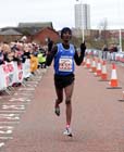 Weynay Ghabresilasie (Sunderland Harriers) wins the Sunderland City 10k.